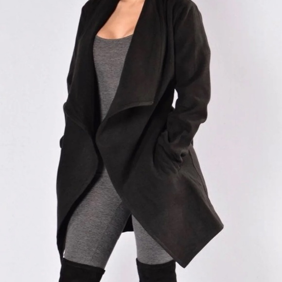 Fashion Nova Jackets & Blazers - Fashion Nova Black Manhattan coat